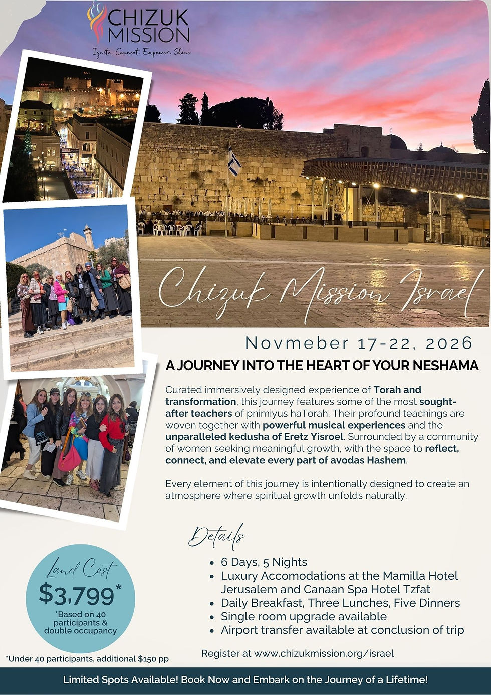 Novembr 2026 Israel Trip