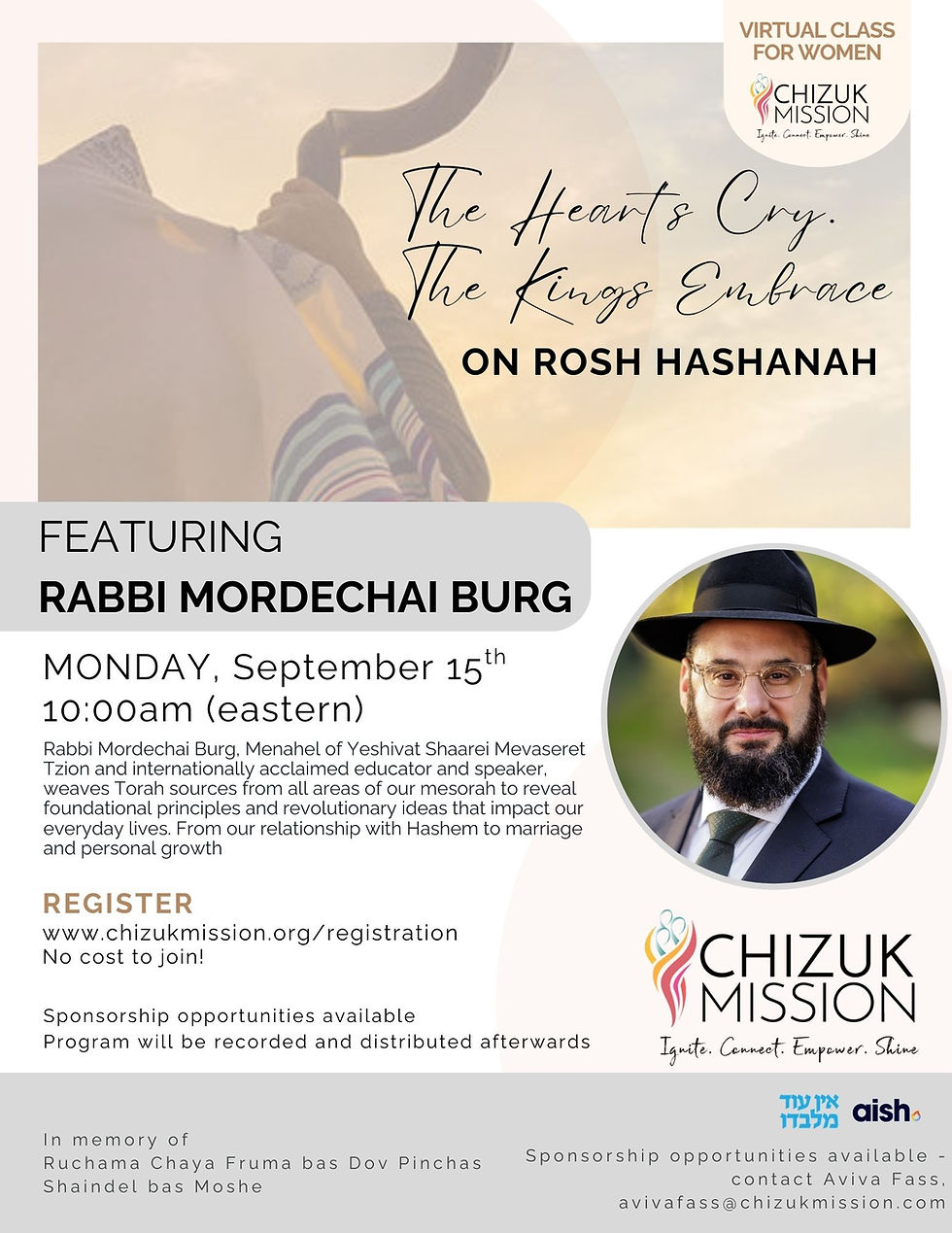Rosh Hashanah Messages with Rabbi Mordechai Burg (9.15.25)