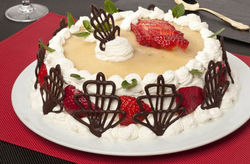 Pastel de fresas con nata