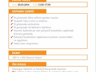 EĞİTİM:KLİNİK İLK GÖRÜŞME