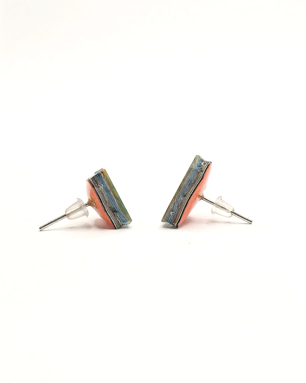 Thumbnail: Graffiti Spray Paint Layers Ear Studs 