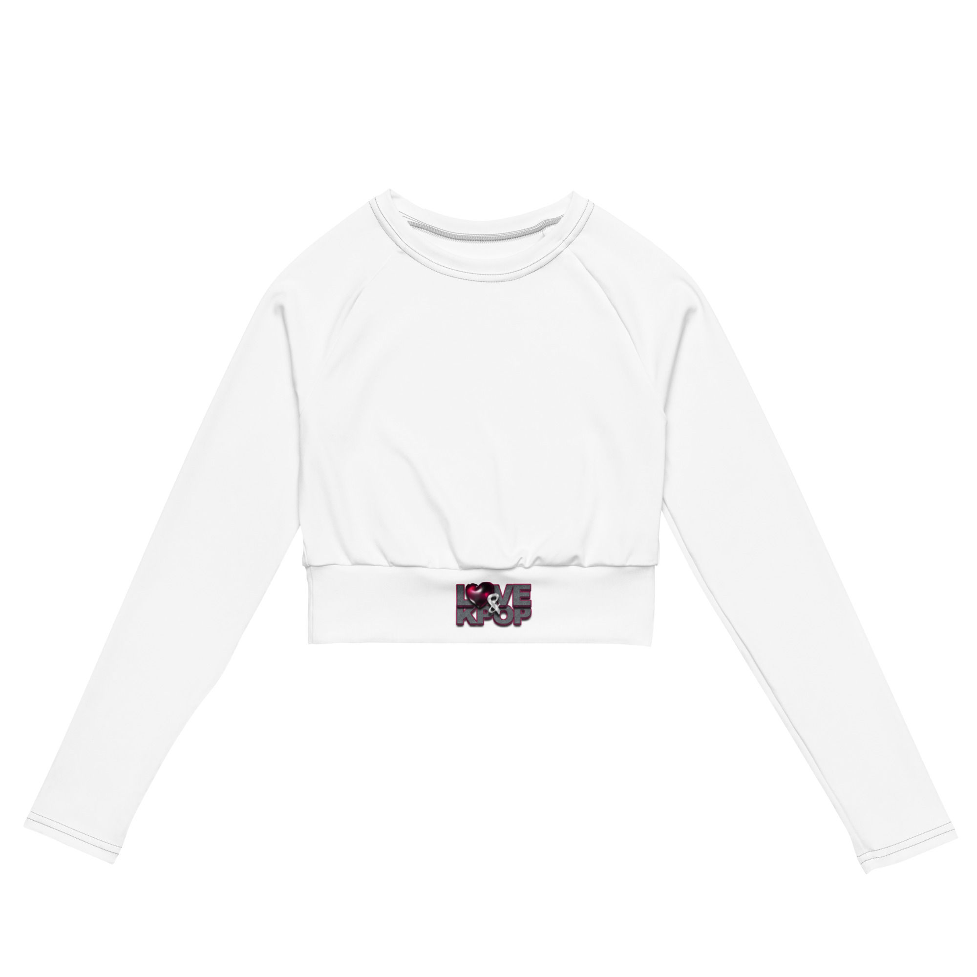 Recycled long-sleeve crop top