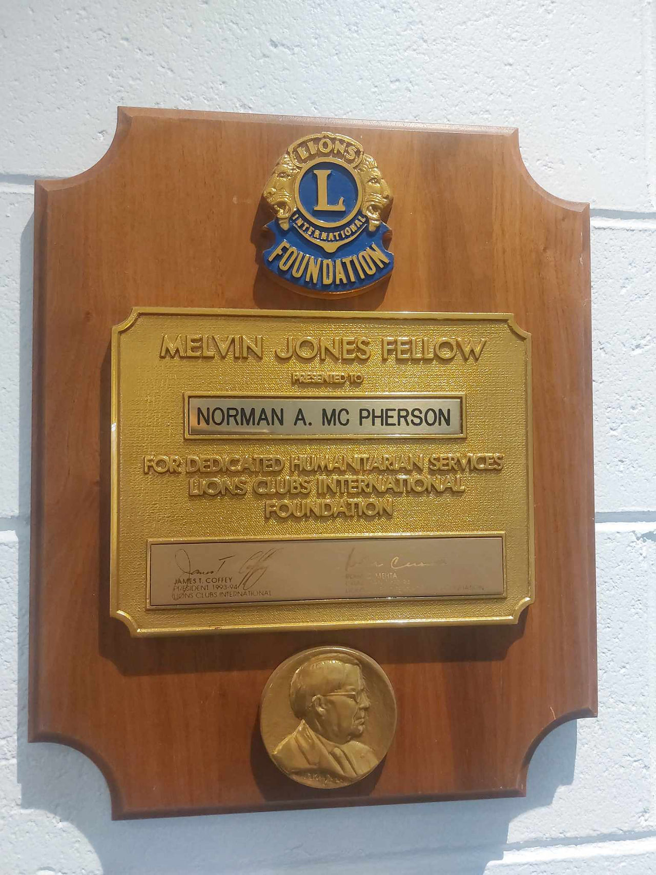 Melvin Jones Fellow Award