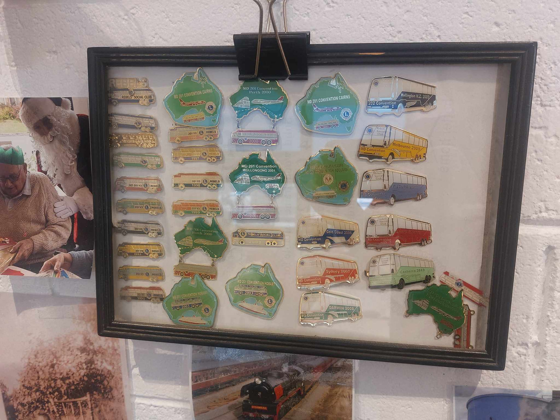 Badges from Lions trips