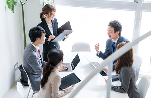 young professionals in sales meeting