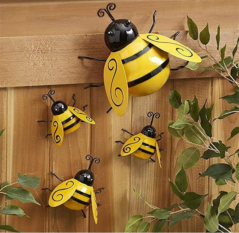 Metal Bees Garden Ornaments