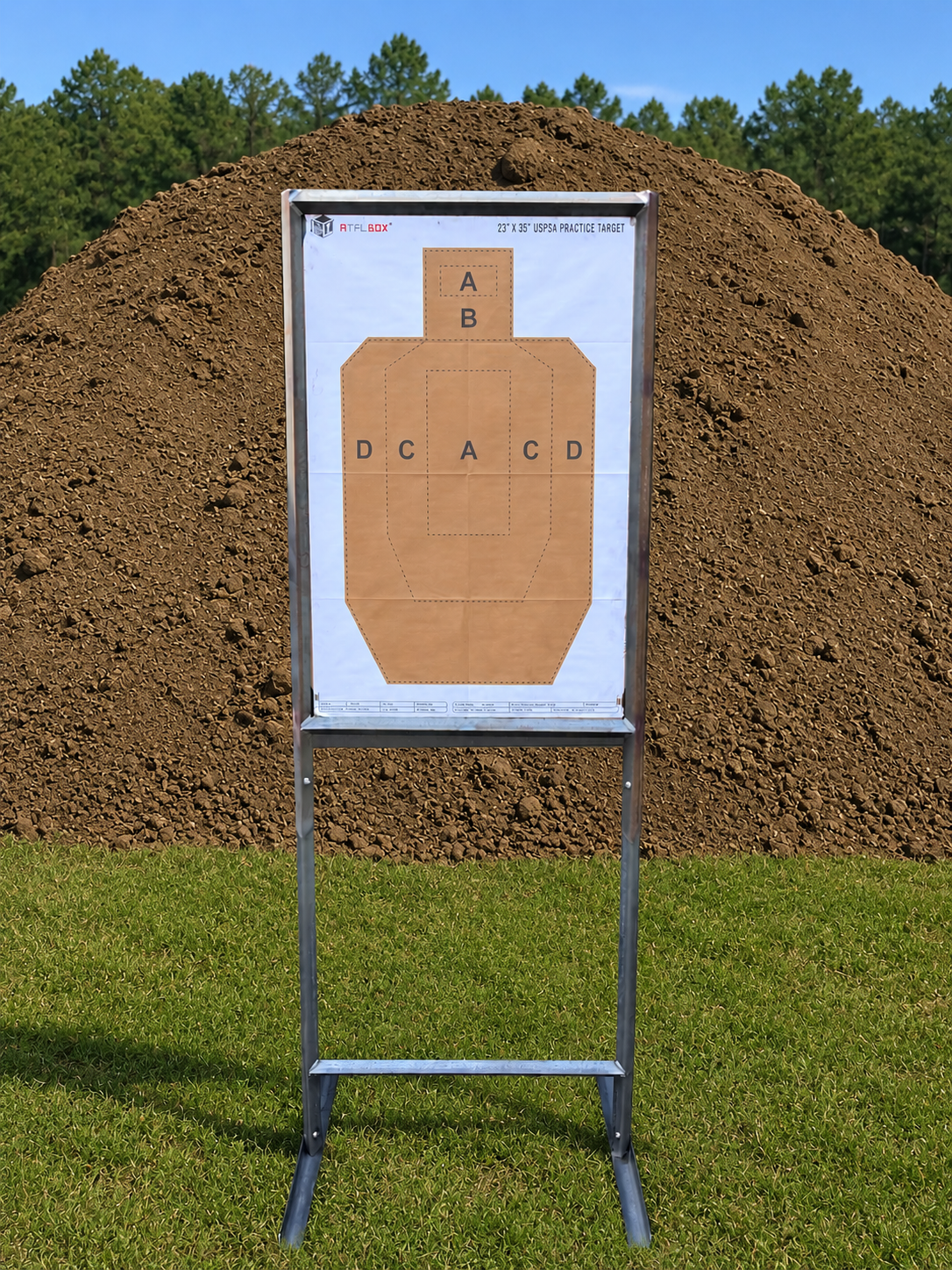 24" X 36" Unfinished Silhouette Target Frame, American Made