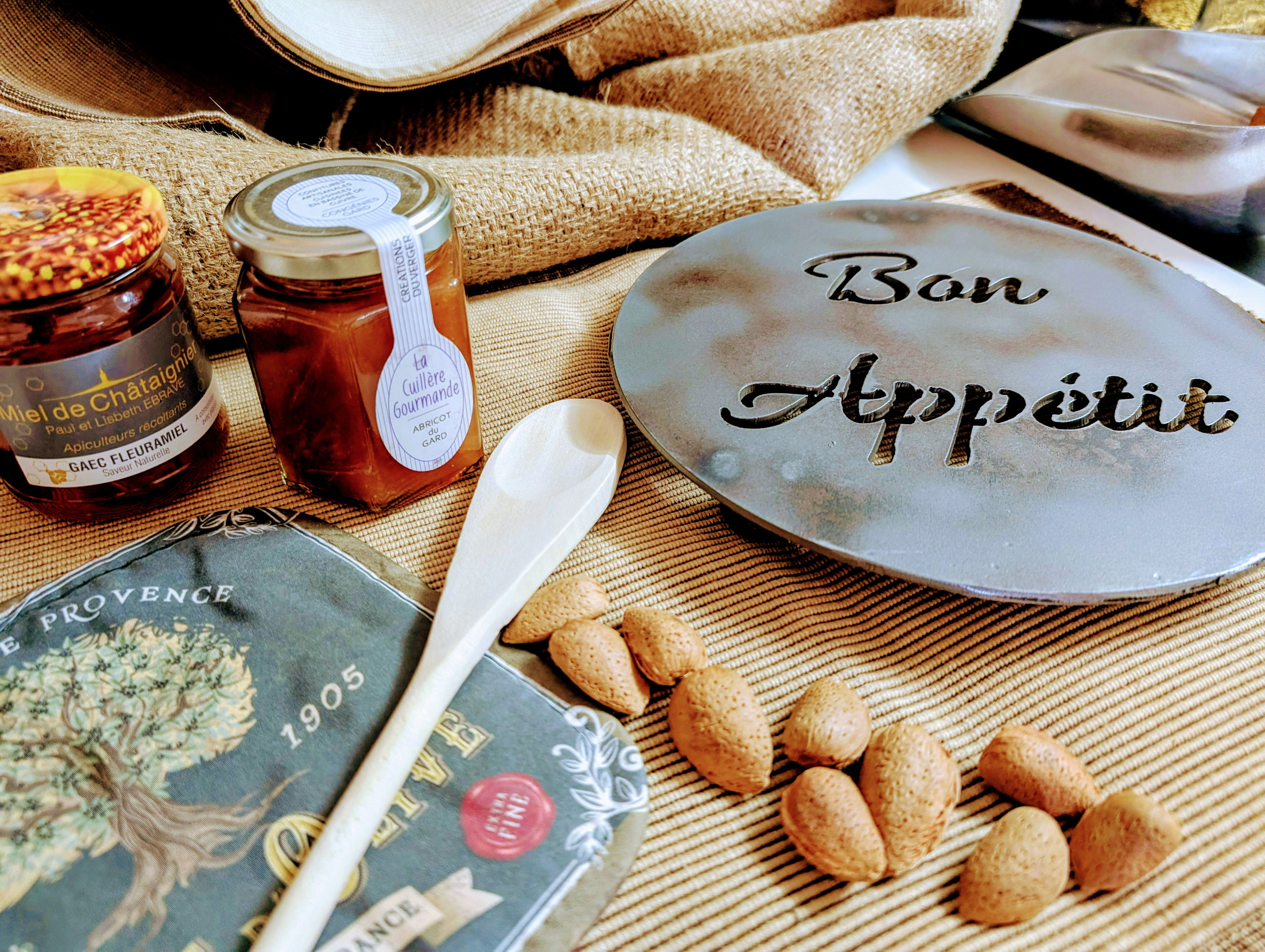 Dessous de plat "Bon appétit", métal brut