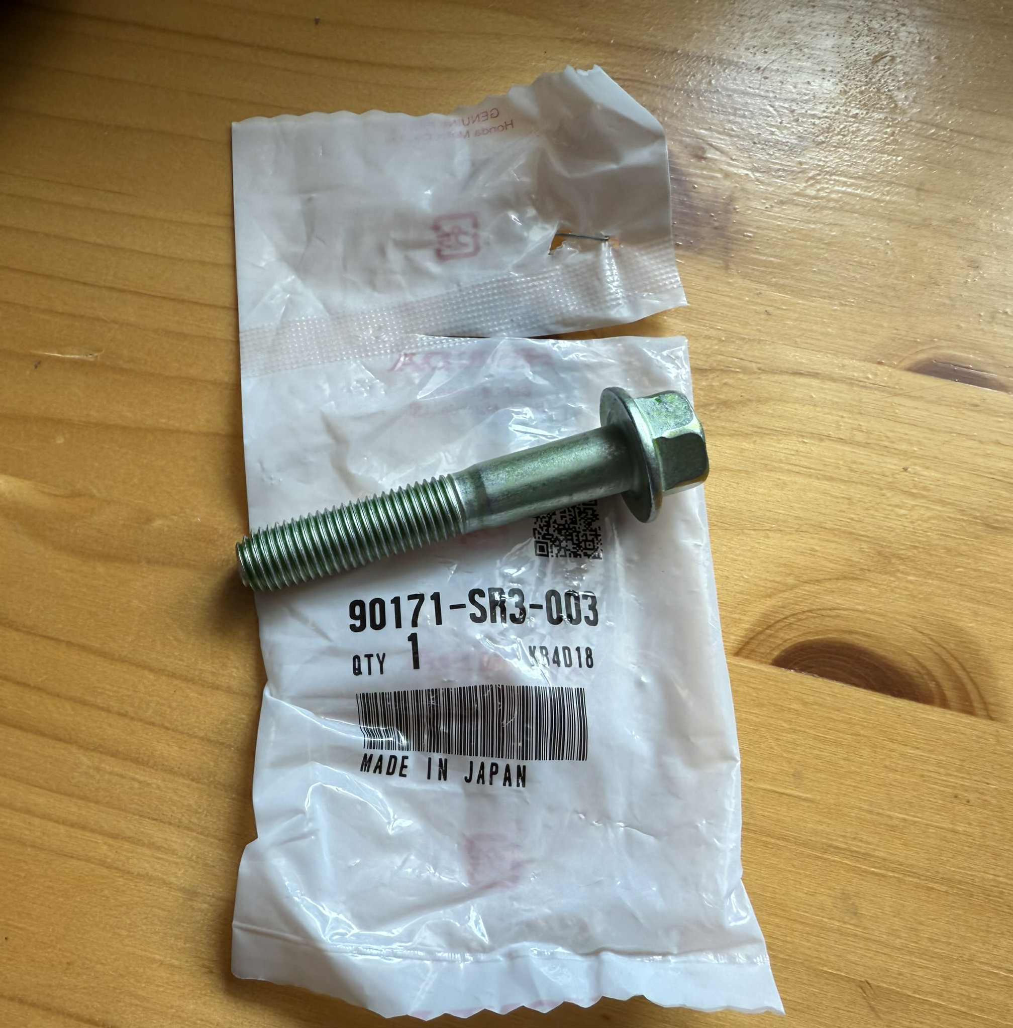 Genuine Honda Bolt Torque Compensator, 90171-SR3-003