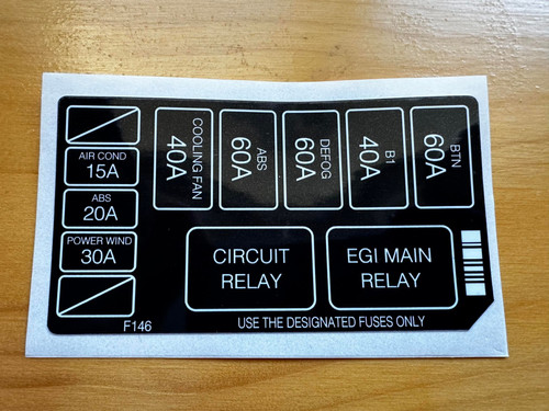 Mazda FD RX7 Relay / Fuse Box Decal | Pink Lily Pad