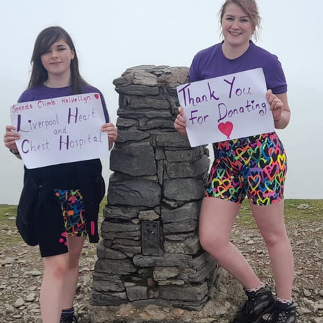 Two sisters climb to say thanks! 