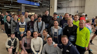 Fitness group marathon fundraiser 