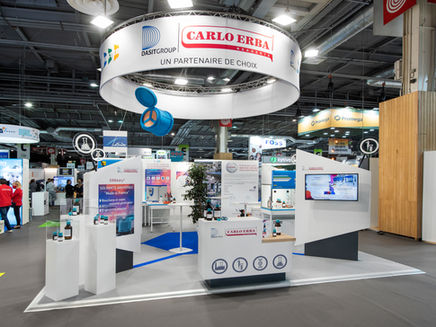 Réalisation des stands CARLO ERBA et SEAT VENTILATION sur FORUM LABO