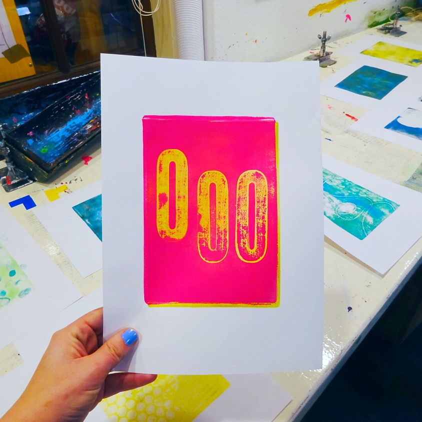 Workshop gelprinting en collage NIEUW!!