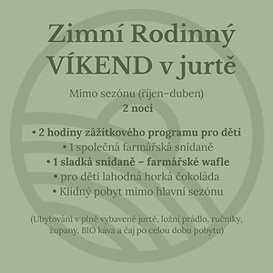 Zimní rodinný víkend v jurtě