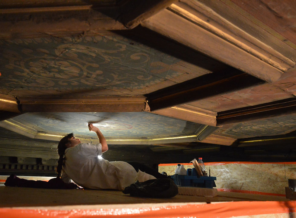 restauration d'un plafond peint