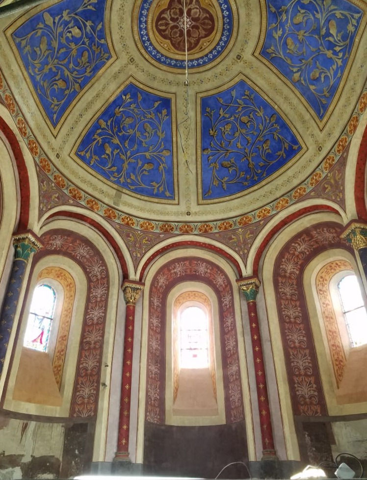 Après restauration des peintures murales
