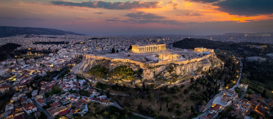 Panoramic view of Athens and the Acropolis