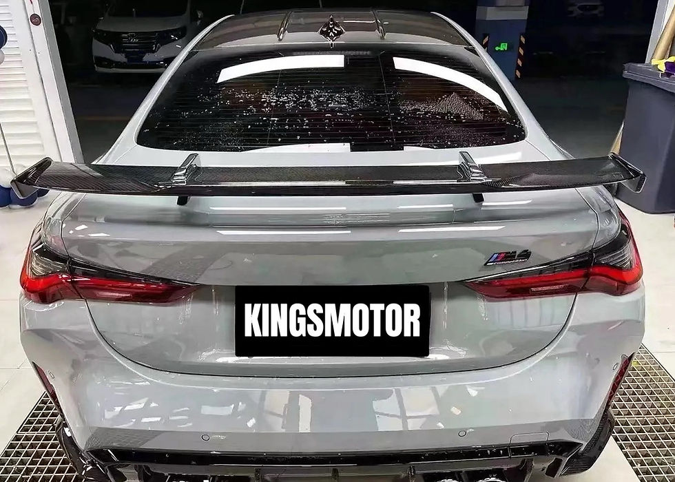 Thumbnail: Real carbon fiber Premium BMW / Universal GT Style Rear Wing Spoiler in real carbon fiber on BMW