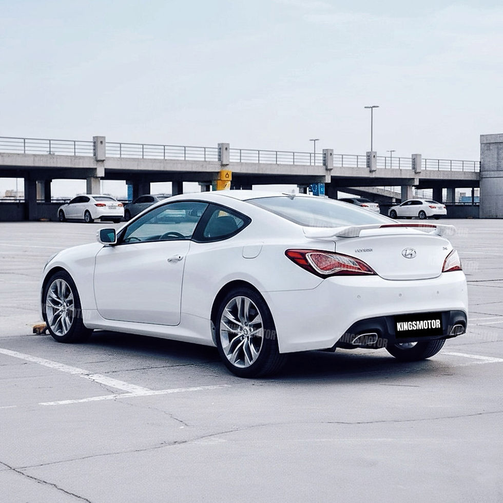 2009-2013 Hyundai Rohens Coupe FRP rear trunk wing spoiler in Pearl White