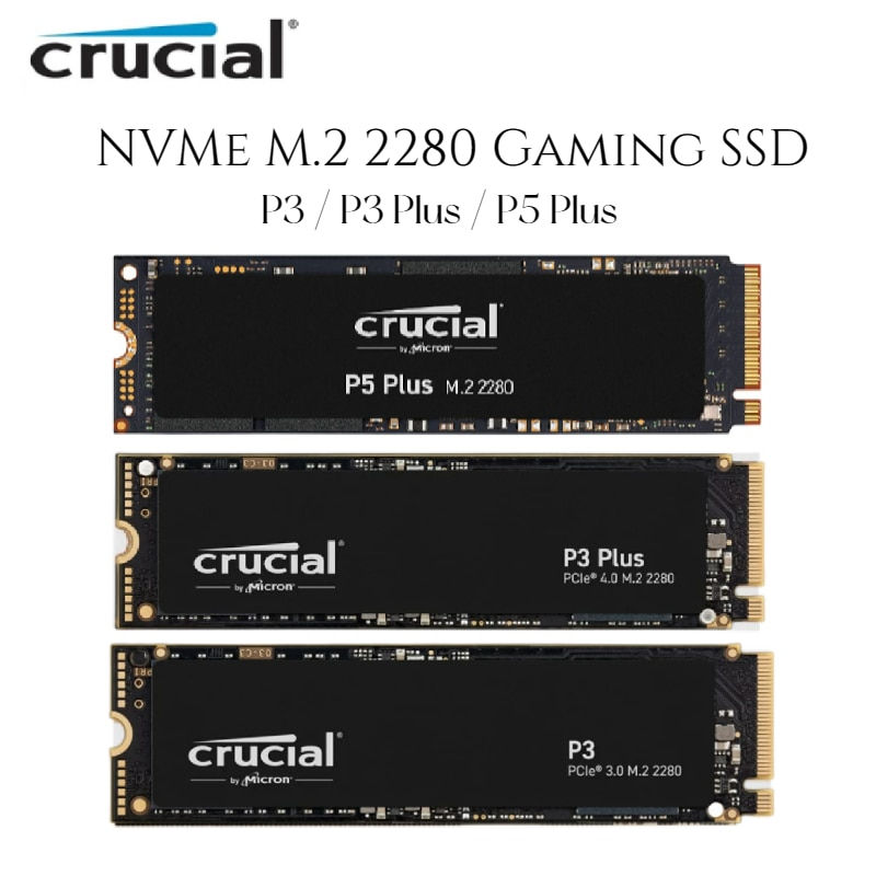 Review Crucial P3 Plus P5 Plus PCIe 4.0 NVMe Gaming SSD 500GB 1TB 2TB High Performance M.2 2280 P3 PCIe 3.0 solid state drive