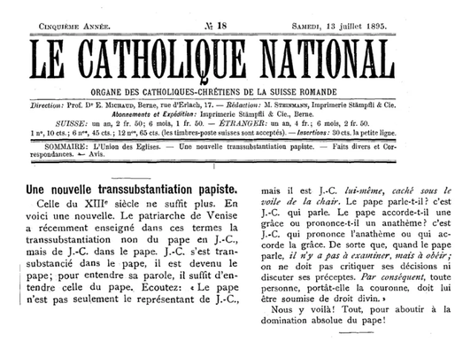 Fake Catholique Nationale post