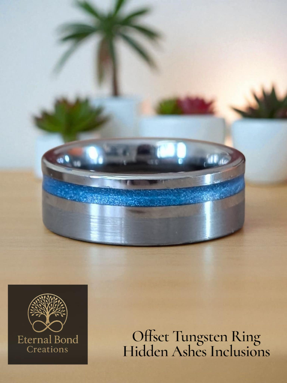 Thumbnail: Tungsten Ring - 8mm Thickness, Off Centre