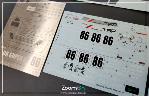 Z206 Drift King Super N2 AE86 part set | zoomonmodel