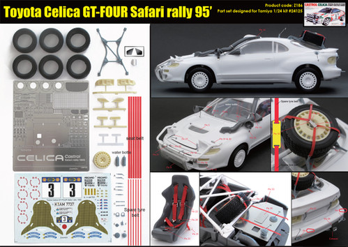 Z186 Toyota Celica GT-Four Safari rally 1995 part set | zoomonmodel