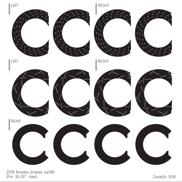 Thumbnail: Z018 1/24 Disc brake set B for 18-21'' rims