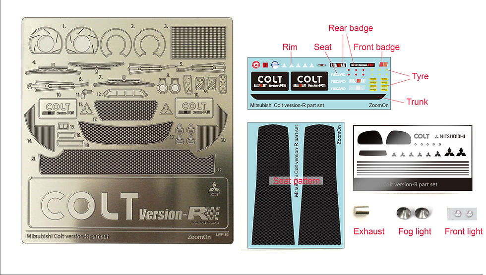 Thumbnail: Z210 Mitsubishi Colt Ralliart version-R part set