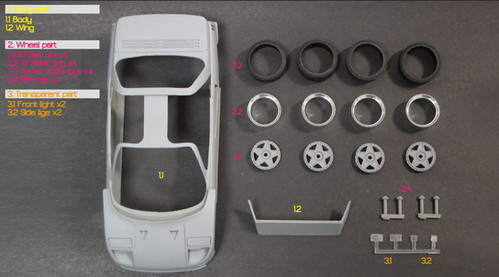 Z094 Autozam AZ-1 F40改 Part set | zoomonmodel