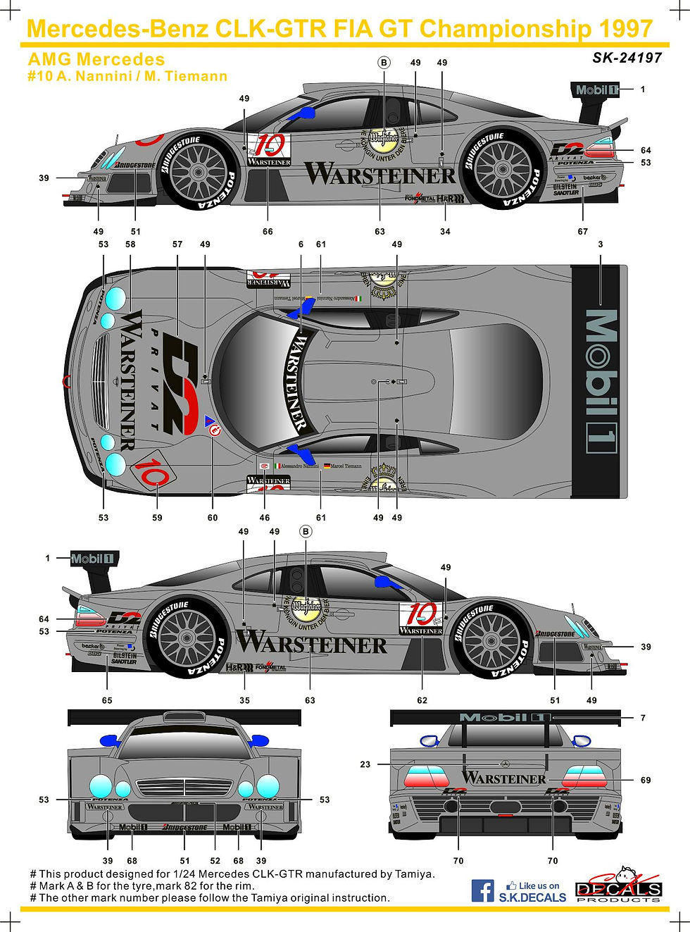 Thumbnail: SK24197 Mercedes-Benz CLK-GTR FIA GT Championship 1997 AMG Mercedes #10