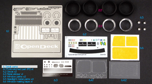 Z129 Toyota bB Open Deck (NCP34) part set | zoomonmodel