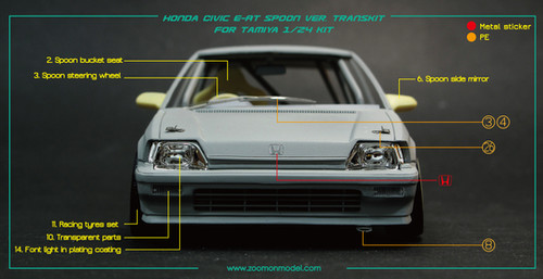 Z028 Honda Civic E-AT Spoon ver. transkit