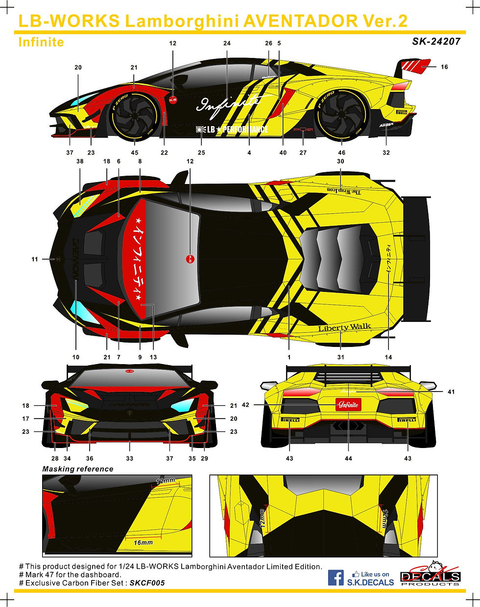 Thumbnail: SK24207 LB-WORKS Lamborghini AVENTADOR Ver.2 Infinite