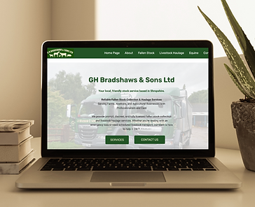 GH Bradshaws new website design mock up