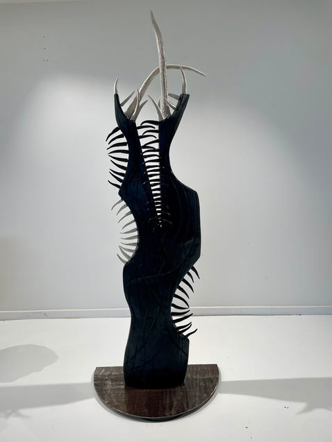 sculptue with antlers