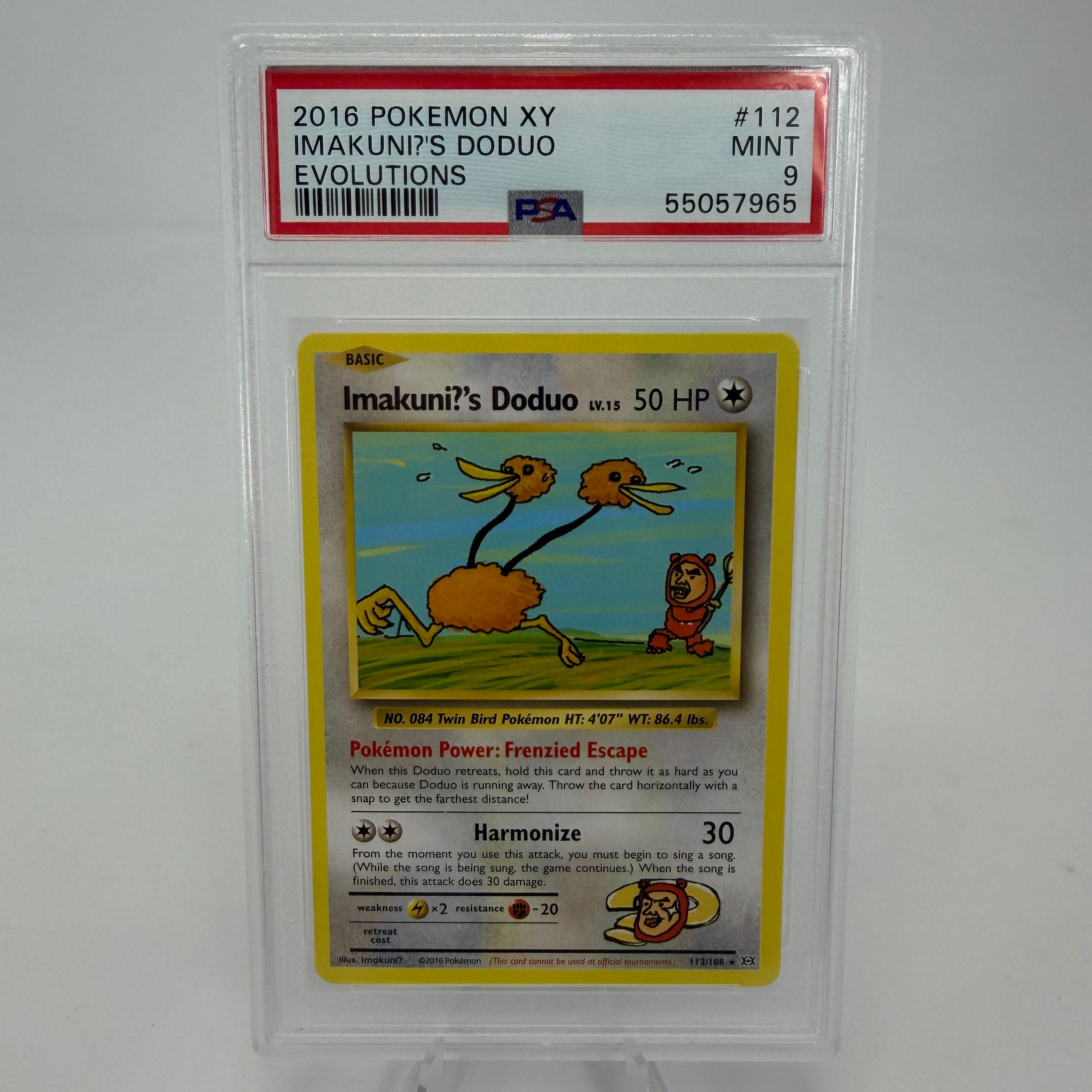 2016 Pokémon XY Evolutions Imakuni?’s Doduo #112 PSA 9 Mint