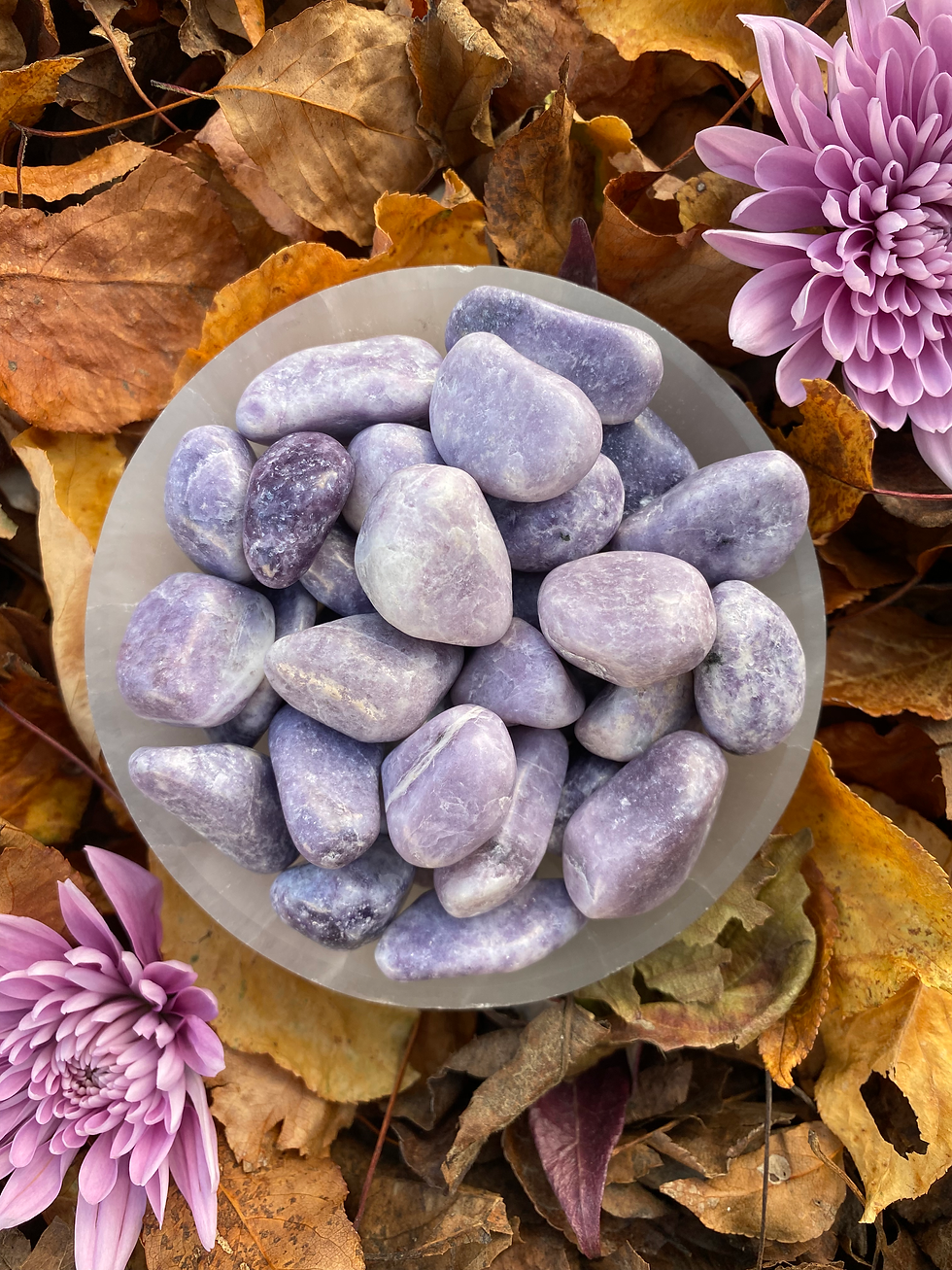 Thumbnail: Lepidolite Tumbled Stone, Brazil