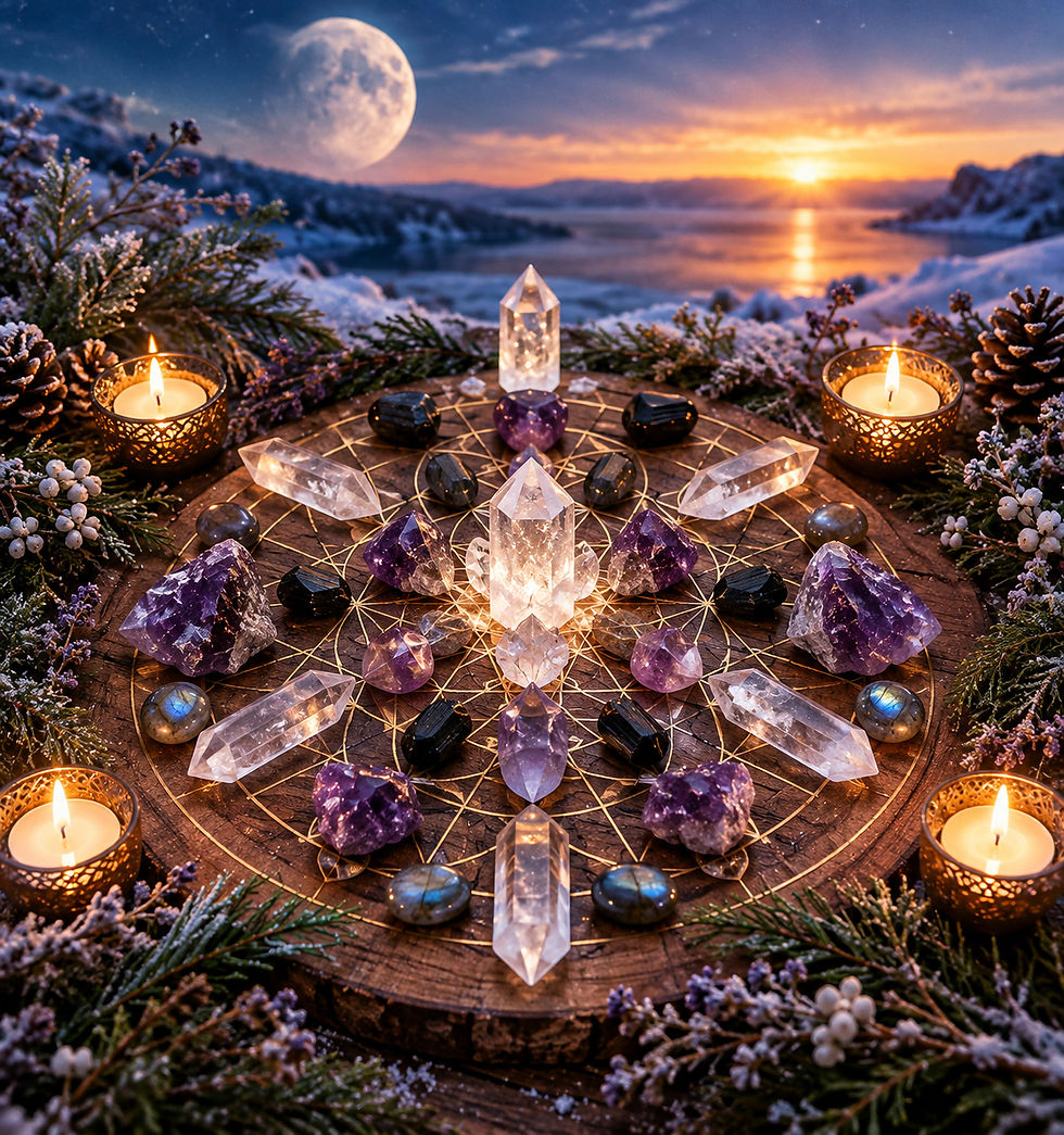 WINTER SOLSTICE CRYSTAL GRID — THE TURNING POINT ✨❄️