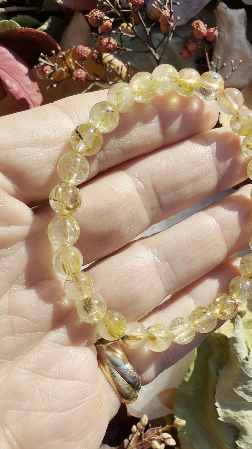 Thumbnail: Golden Rutile 6mm Bracelet
