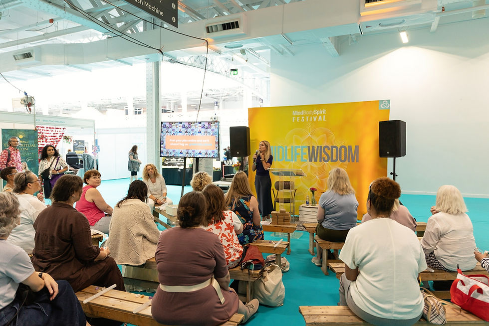 Saturdays Talk at 10.30am on the Midlife Wisdom Stage for Crystals for Overwhelm and Anxiety