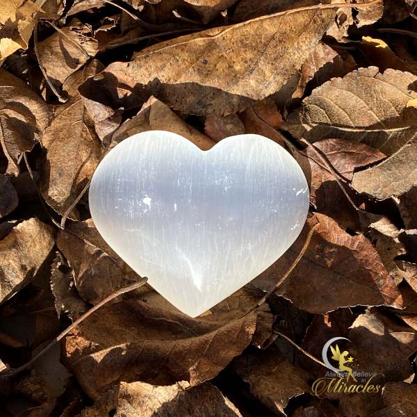 Thumbnail: Selenite Medium Heart Crystal