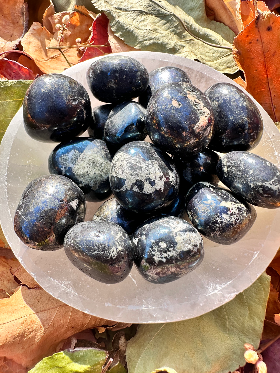 Thumbnail: Covallite Tumbled from Peru