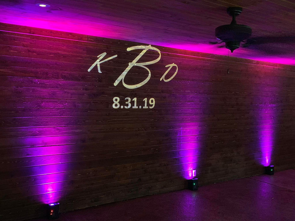 Uplighting & Projected Monogram