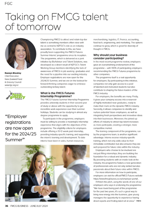 FMCG Business Magazine Column: Taking on FMCG talent of tomorrow