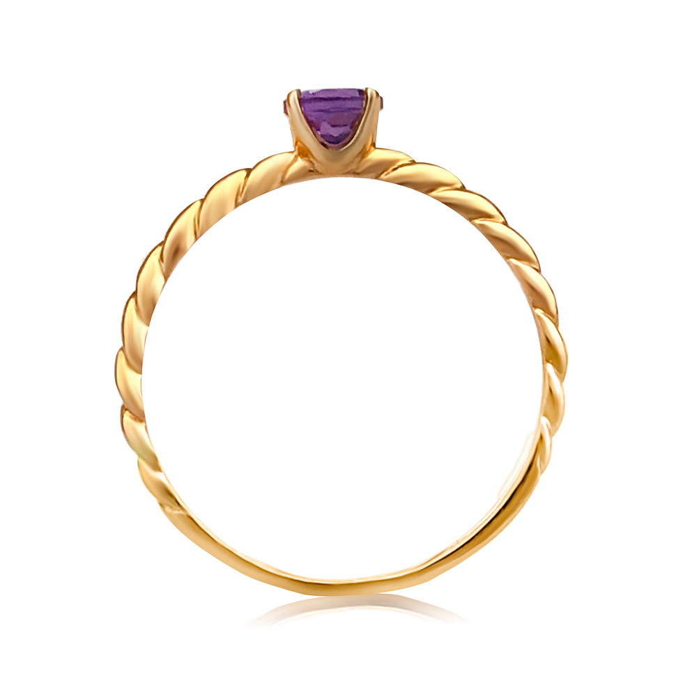 Thumbnail: STACKABLE RING WITH AMETHYST