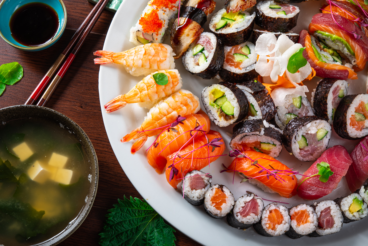 Arranged Food and Objects