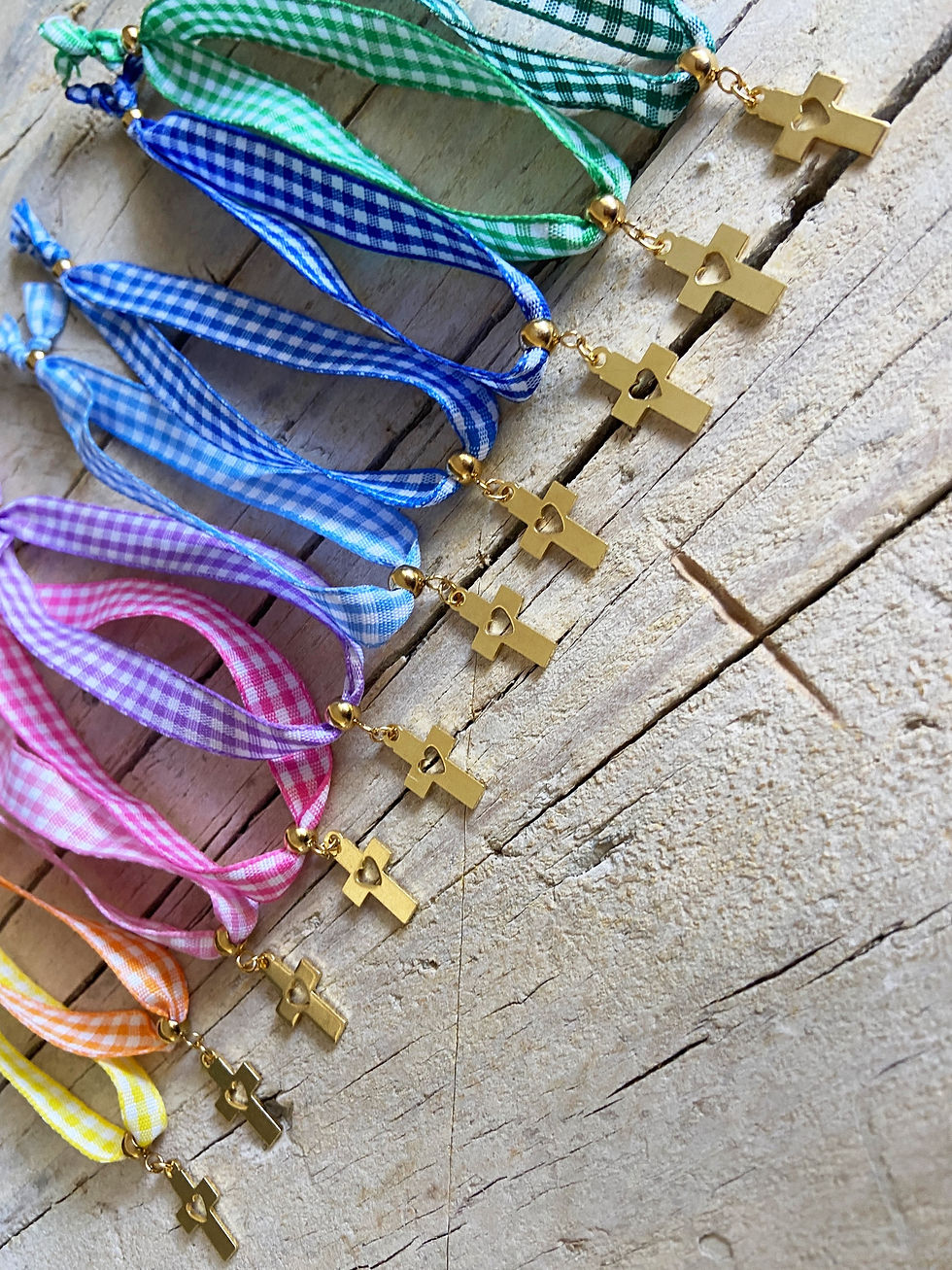 Miniatura: Pulsera Vichy Cruz Corazón